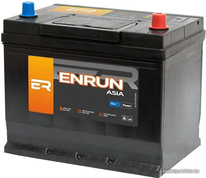 Аккумулятор ENRUN 45 Ач, 400 А, 12 v, Обратная R+ (0), JIS B24, B00