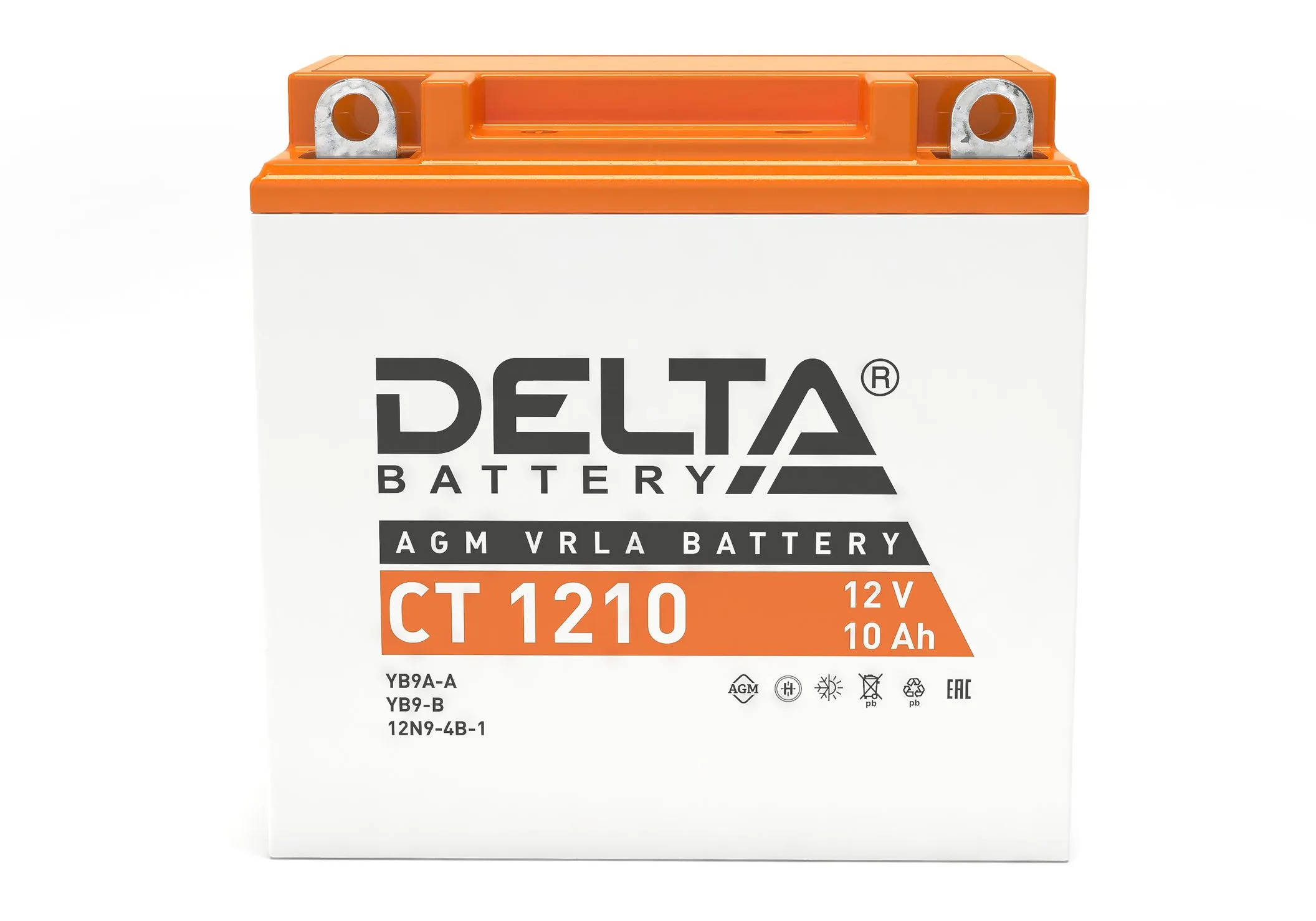 Аккумулятор DELTA CT 1210 YB9-B AGM 10 Ач, 100 А, 12 v, Прямая L+ (1)