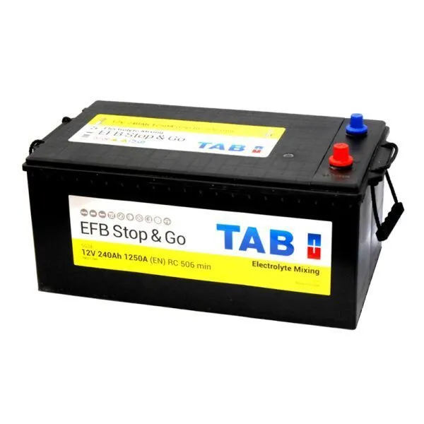 Аккумулятор TAB Stop&Go EFB 240 Ач, 1250 А, 12 v, Обратная L+ (3) euro, D6 (C), B00