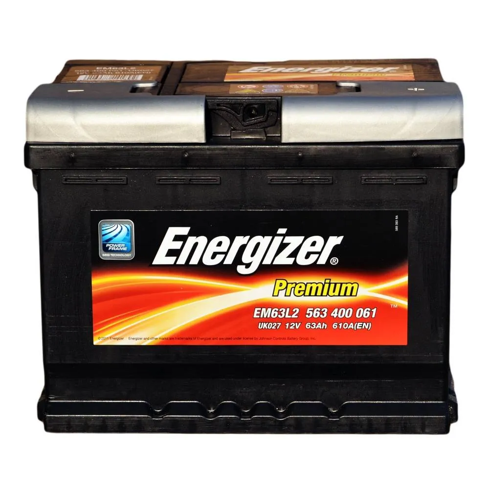 Аккумулятор ENERGIZER Premium 63 Ач, 610 А, 12 v, Обратная R+ (0), DIN L2, B13