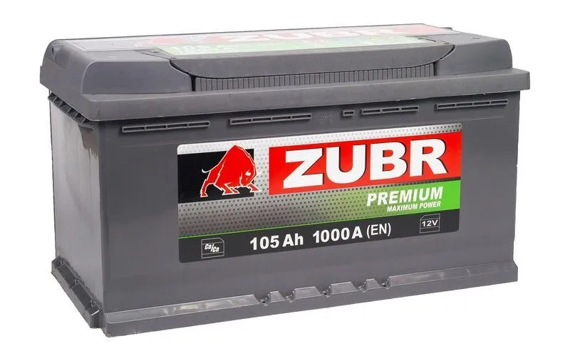 Аккумулятор ZUBR Premium 105 Ач, 1000 А, 12 v, Обратная R+ (0), DIN L3, B13