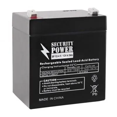 Аккумулятор SECURITY POWER AGM 4.5 Ач, 12 v, Прямая L+ (1)