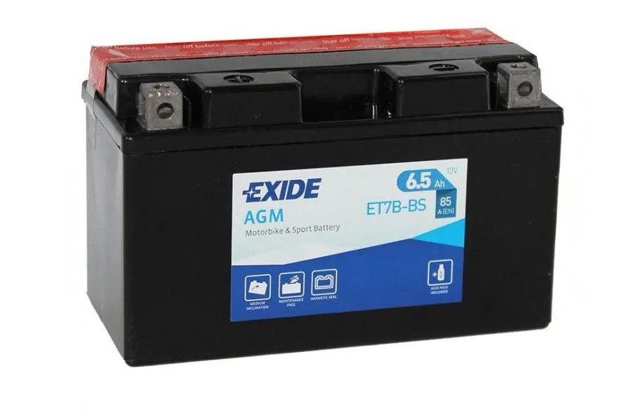 Аккумулятор EXIDE YT7B-BS AGM 6.5 Ач, 85 А, 12 v, Прямая L+ (1)