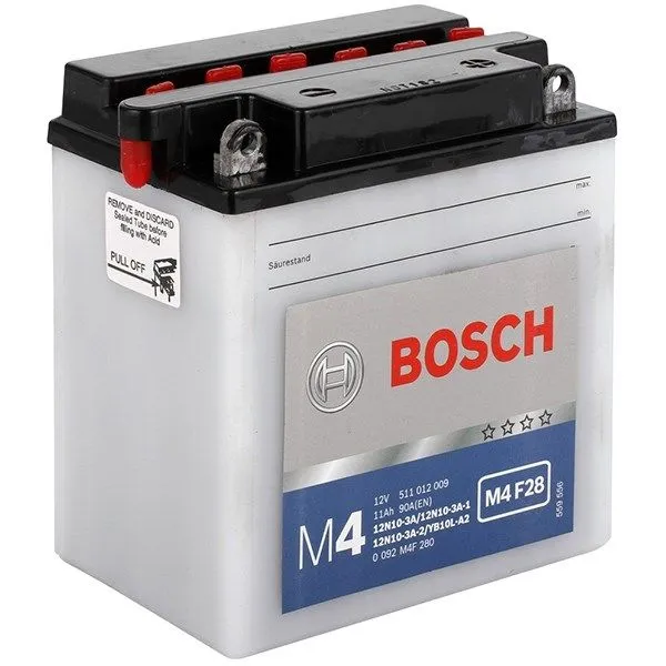 Аккумулятор BOSCH M4 11 Ач, 150 А, 12 v, Обратная R+ (0)