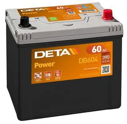 Аккумулятор DETA Power 60 Ач, 390 А, 12 v, Обратная R+ (0), JIS D23, B00