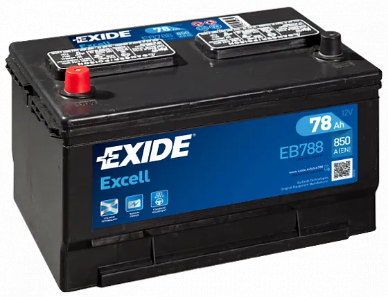 Аккумулятор EXIDE EXCELL EB788 78 L+