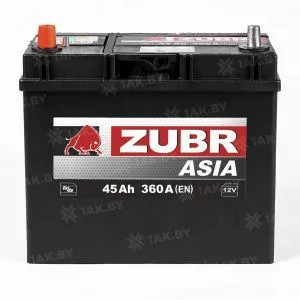 Аккумулятор ZUBR 45 Ач, 360 А, 12 v, Прямая L+ (1), JIS D23, B00