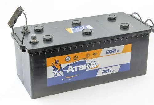 Аккумулятор ATAKA 190 Ач, 1250 А, 12 v, Обратная L+ (3) euro, D4 (A), B00