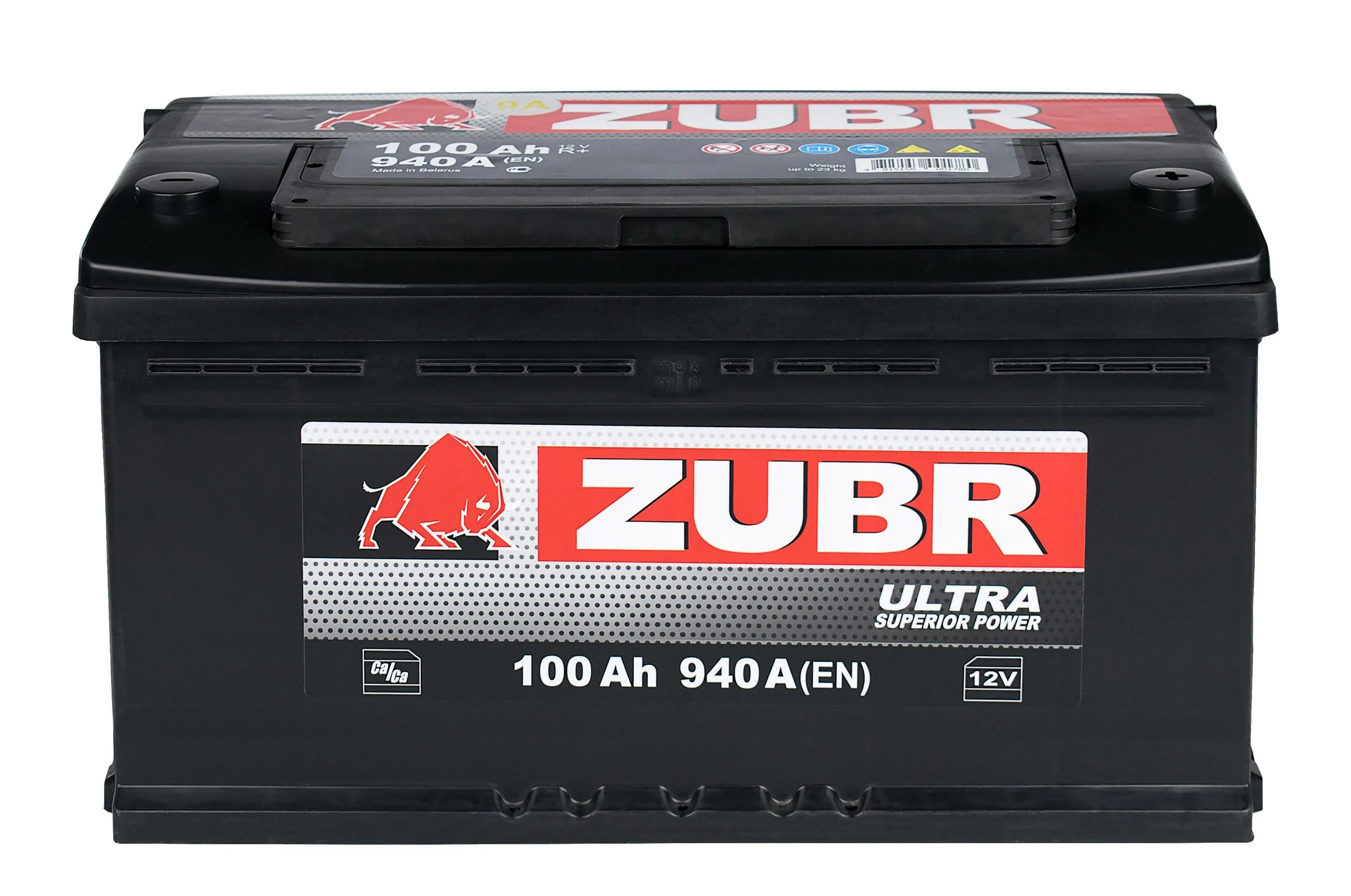 Аккумулятор ZUBR Ultra 100 Ач, 940 А, 12 v, Обратная R+ (0), DIN L5, B13