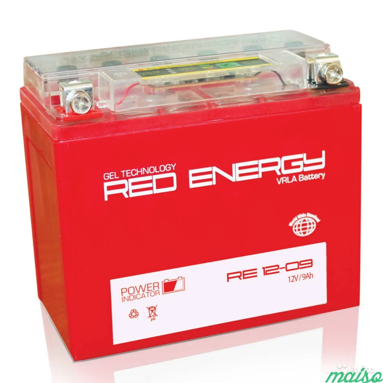 Аккумулятор RED ENERGY AGM 20 Ач, 250 А, 12 v, Обратная R+ (0)