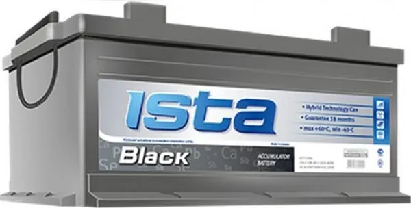 Аккумулятор ISTA Black 225 Ач, 1500 А, 12 v, Обратная L+ (3) euro, D6 (C), B00