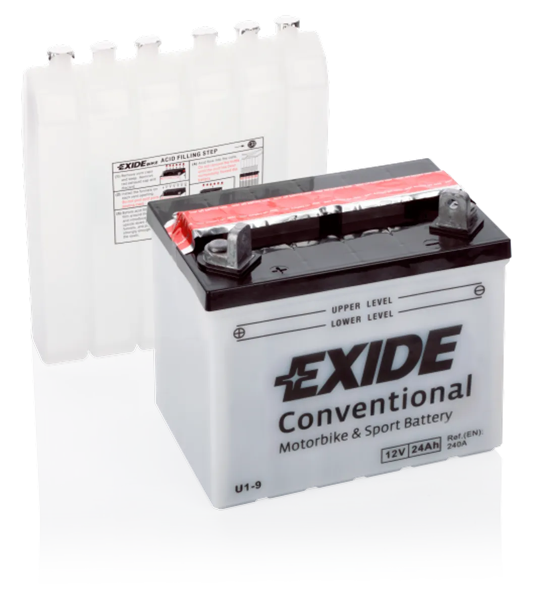 Аккумулятор EXIDE U1-9 24 Ач, 240 А, 12 v, Прямая L+ (1)