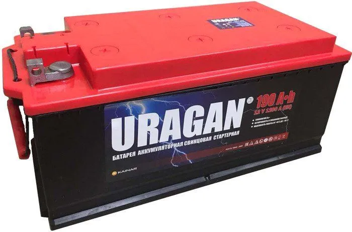 Аккумулятор URAGAN 190 Ач, 1200 А, 12 v, Обратная L+ (3) euro, D5 (B), B00