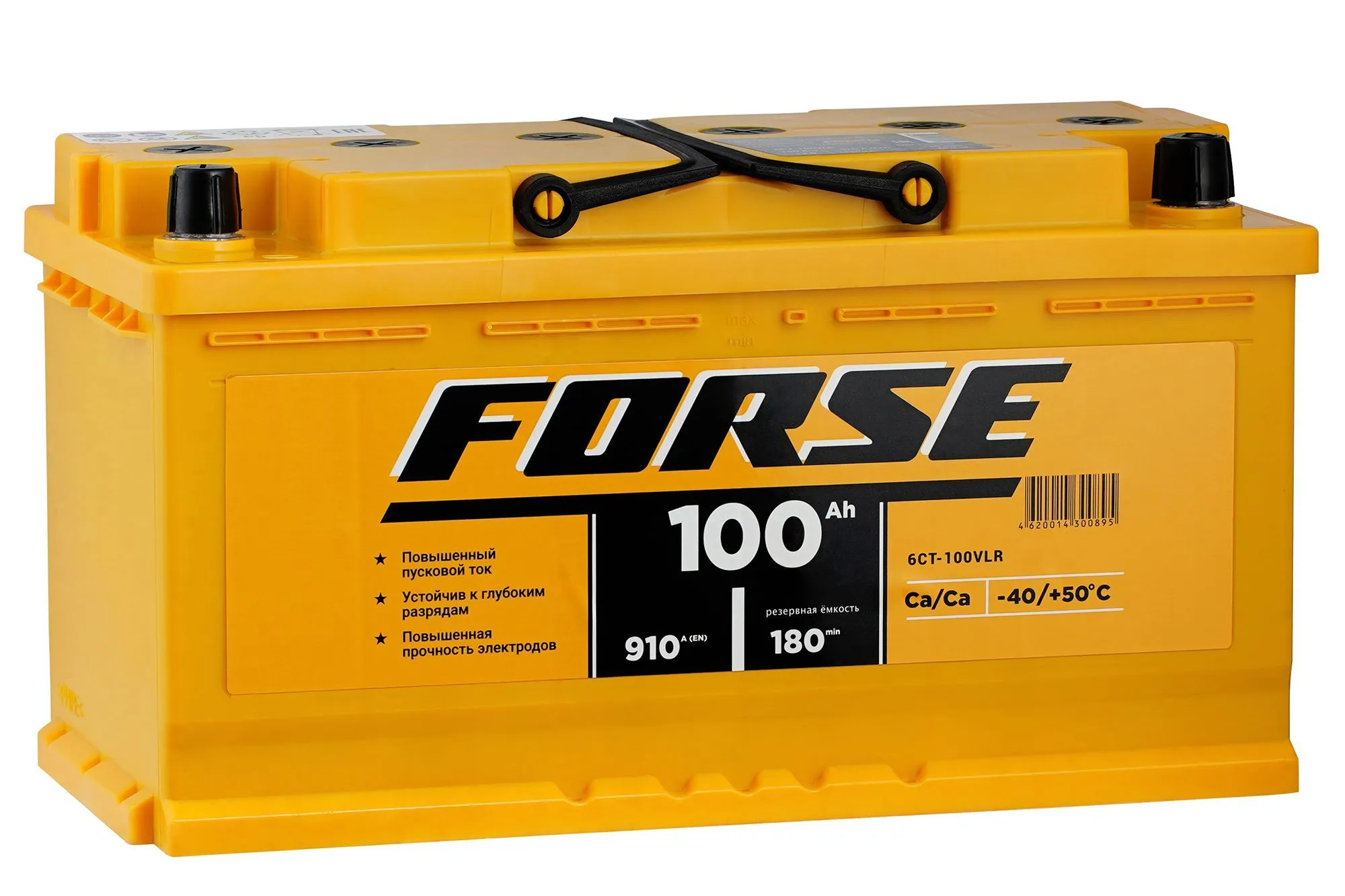 Аккумулятор FORSE 100 Ач, 910 А, 12 v, Обратная R+ (0), DIN L5, B13