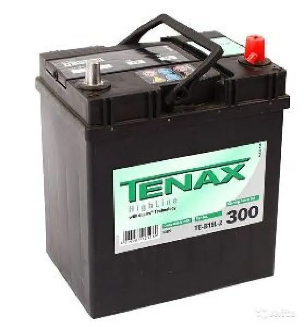 Аккумулятор TENAX HighLine 35 Ач, 300 А, 12 v, Обратная R+ (0), JIS B19, B00