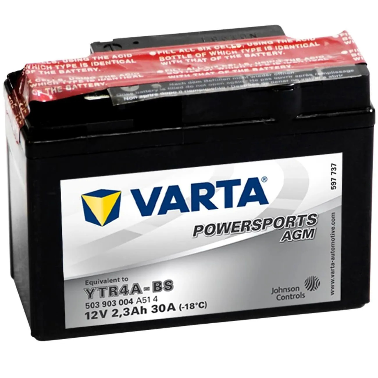 Аккумулятор VARTA PowerSports AGM 2.3 Ач, 30 А, 12 v, Обратная R+ (0)