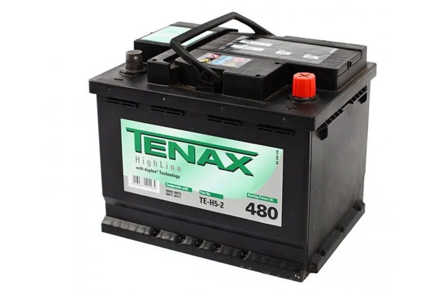 Аккумулятор TENAX HighLine 56 Ач, 480 А, 12 v, Обратная R+ (0), DIN L2, B13