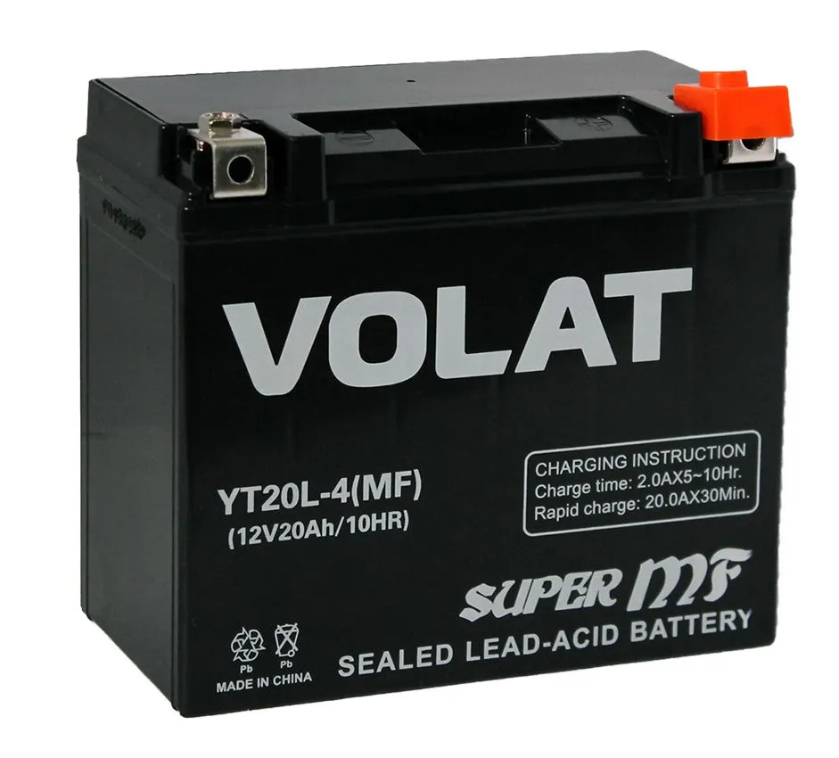 Аккумулятор VOLAT YT20L-BS MF AGM 20 Ач, 330 А, 12 v, Обратная R+ (0)