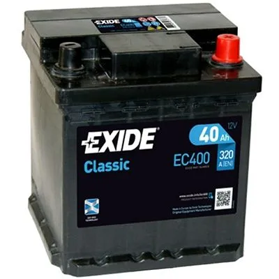 Аккумулятор EXIDE Classic 40 Ач, 320 А, 12 v, Обратная R+ (0), DIN L0, B13