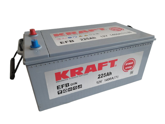 Аккумулятор KRAFT EFB 225 (3) евро +/-