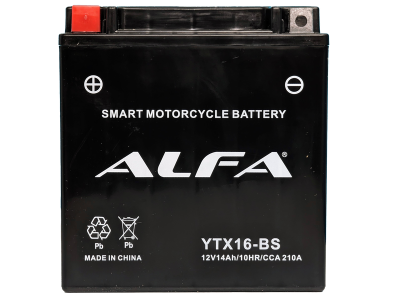 Аккумулятор ALFA YTX16-BS 14Ah