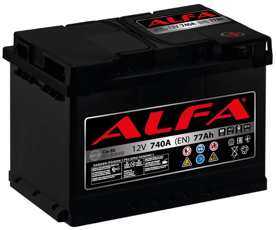 Аккумулятор ALFA Hybrid 77 R+