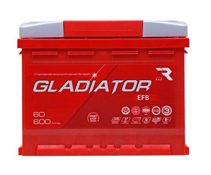 Аккумулятор GLADIATOR EFB 60 R+